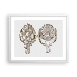 Plakat i hvid ramme - Lektion i anatomi - 50x40 cm