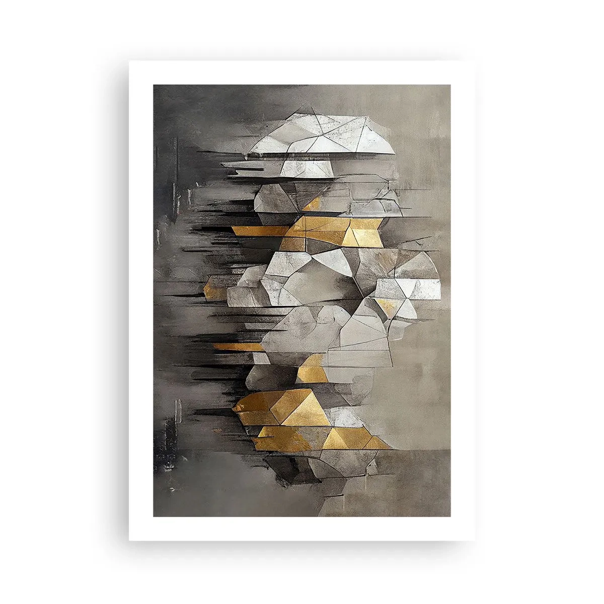 Plakat - Komposition lavet af is og lys - 50x70 cm