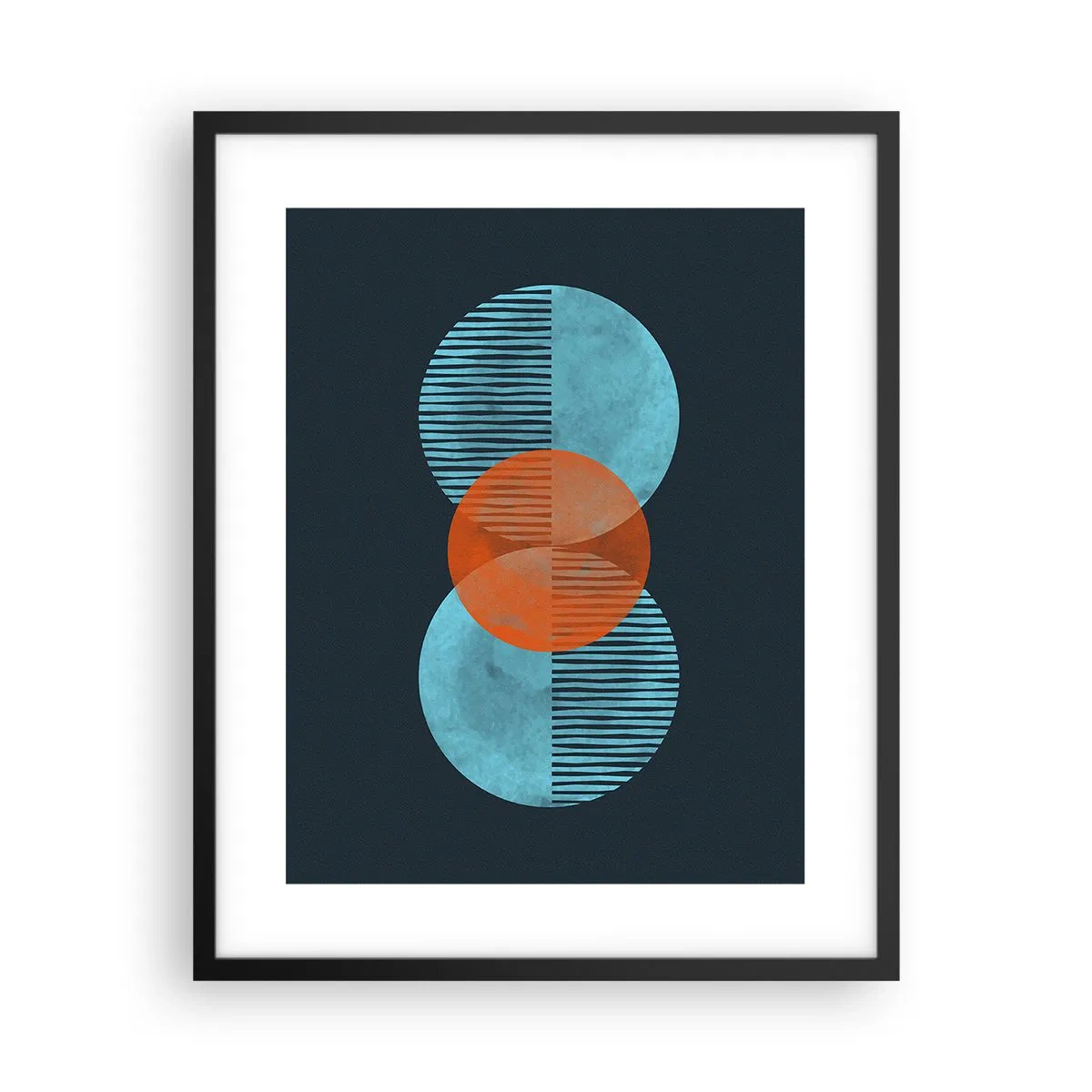 Plakat i sort ramme - Symmetrisk sammensætning - 40x50 cm