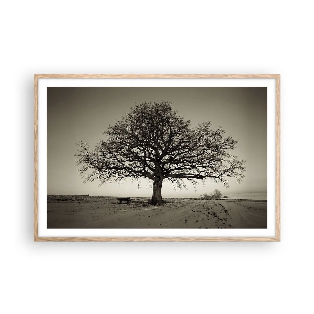 Plakat i ramme af lyst egetræ - Herfra og til evigheden - 91x61 cm