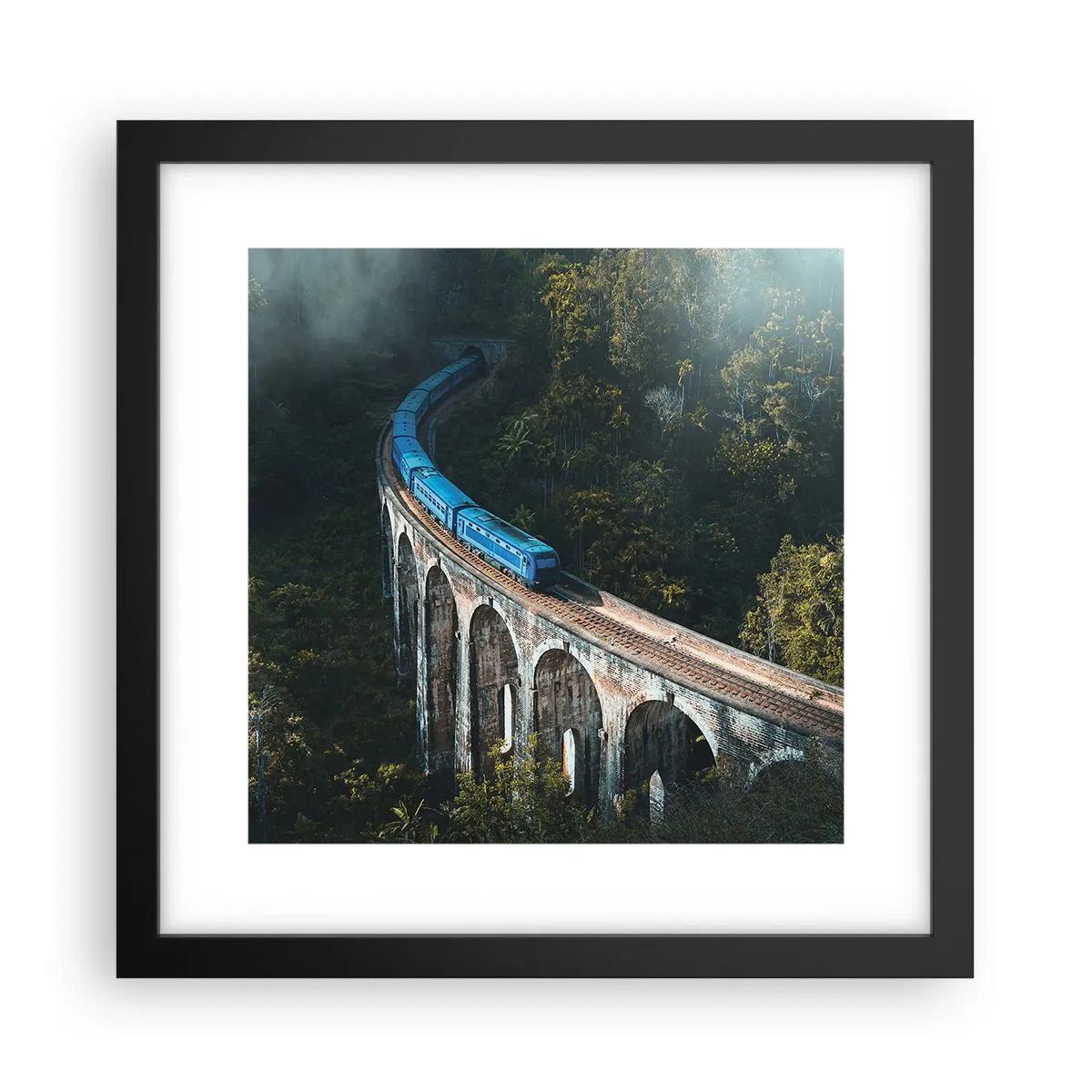 Plakat i sort ramme - Tog til naturen - 30x30 cm