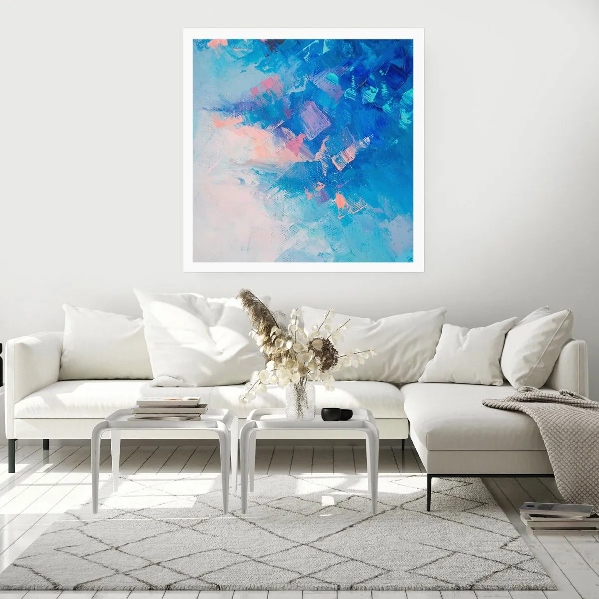 Plakat - Vinter abstraktion - 50x50 cm