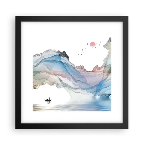 Plakat i sort ramme - Mod krystalbjergene - 30x30 cm