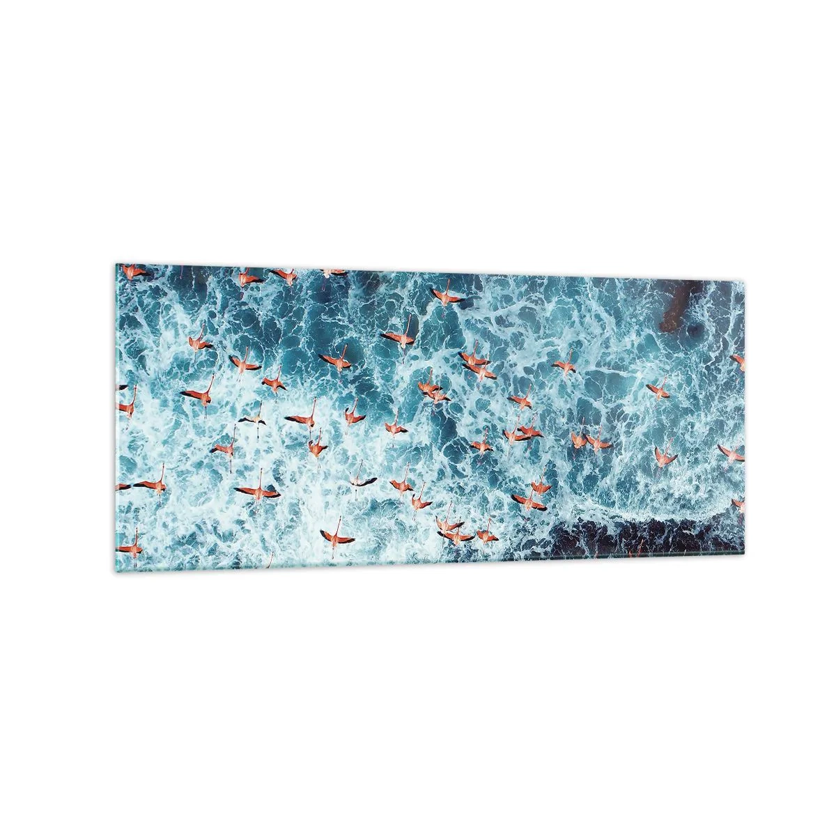 Billede på glas - Parade ved havet - 120x50 cm