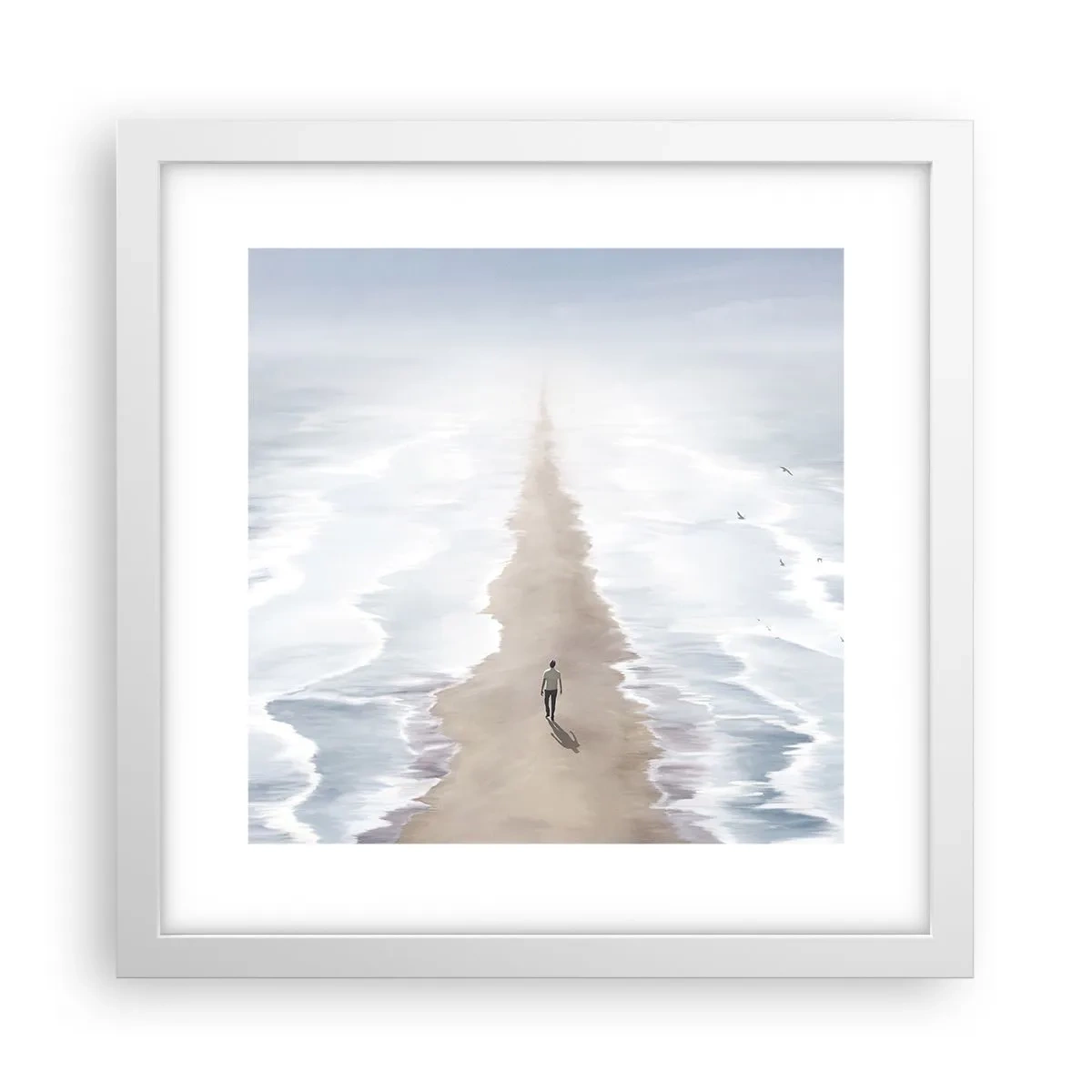 Plakat i hvid ramme - Lys fremtid - 30x30 cm