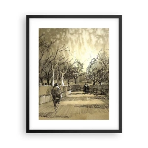 Plakat i sort ramme - Et øjeblik med fjer - 40x50 cm