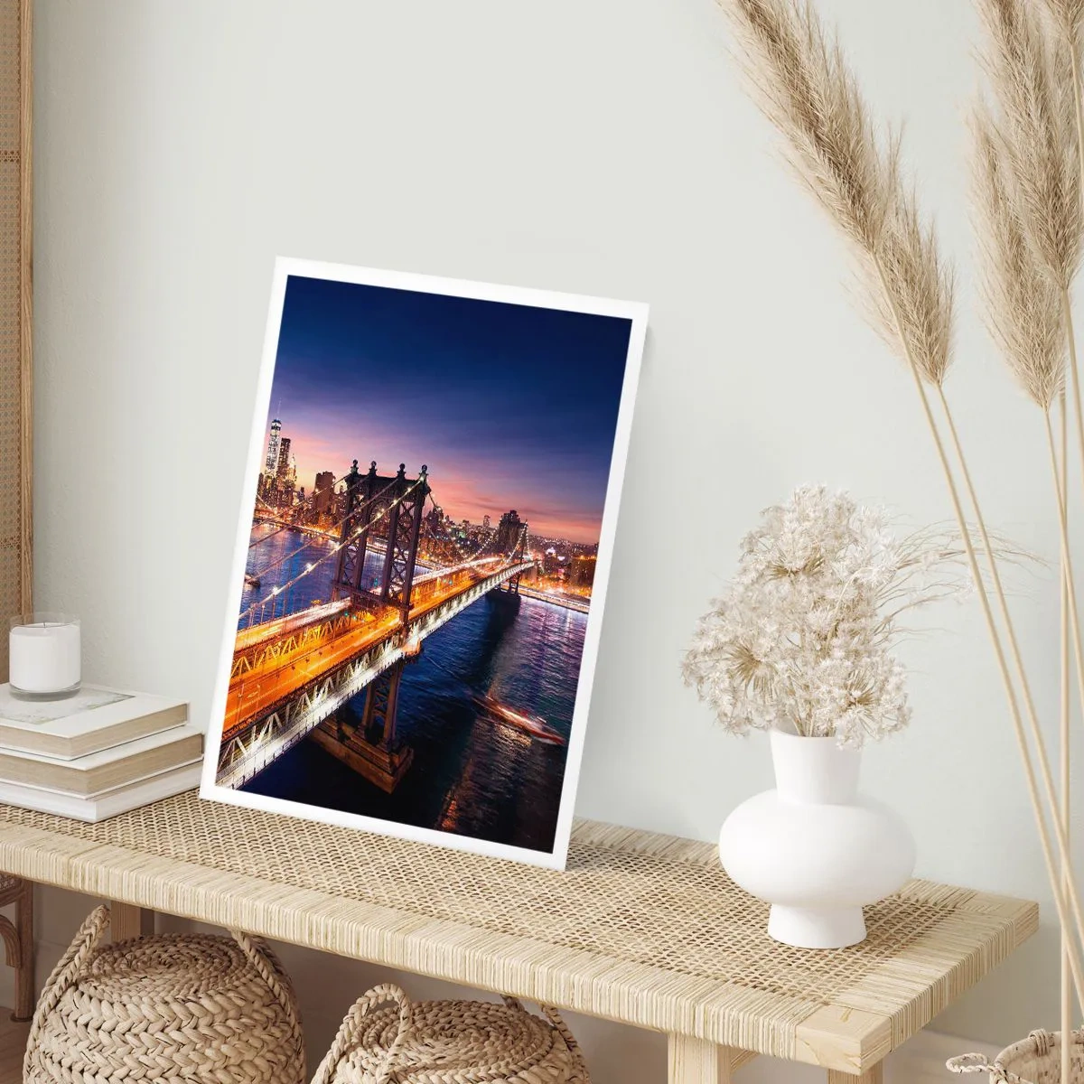 Plakat - En lysende bro til hjertet af byen - 30x40 cm