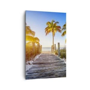 Lærredstryk - Billede på lærred - Direkte til paradis - 80x120 cm