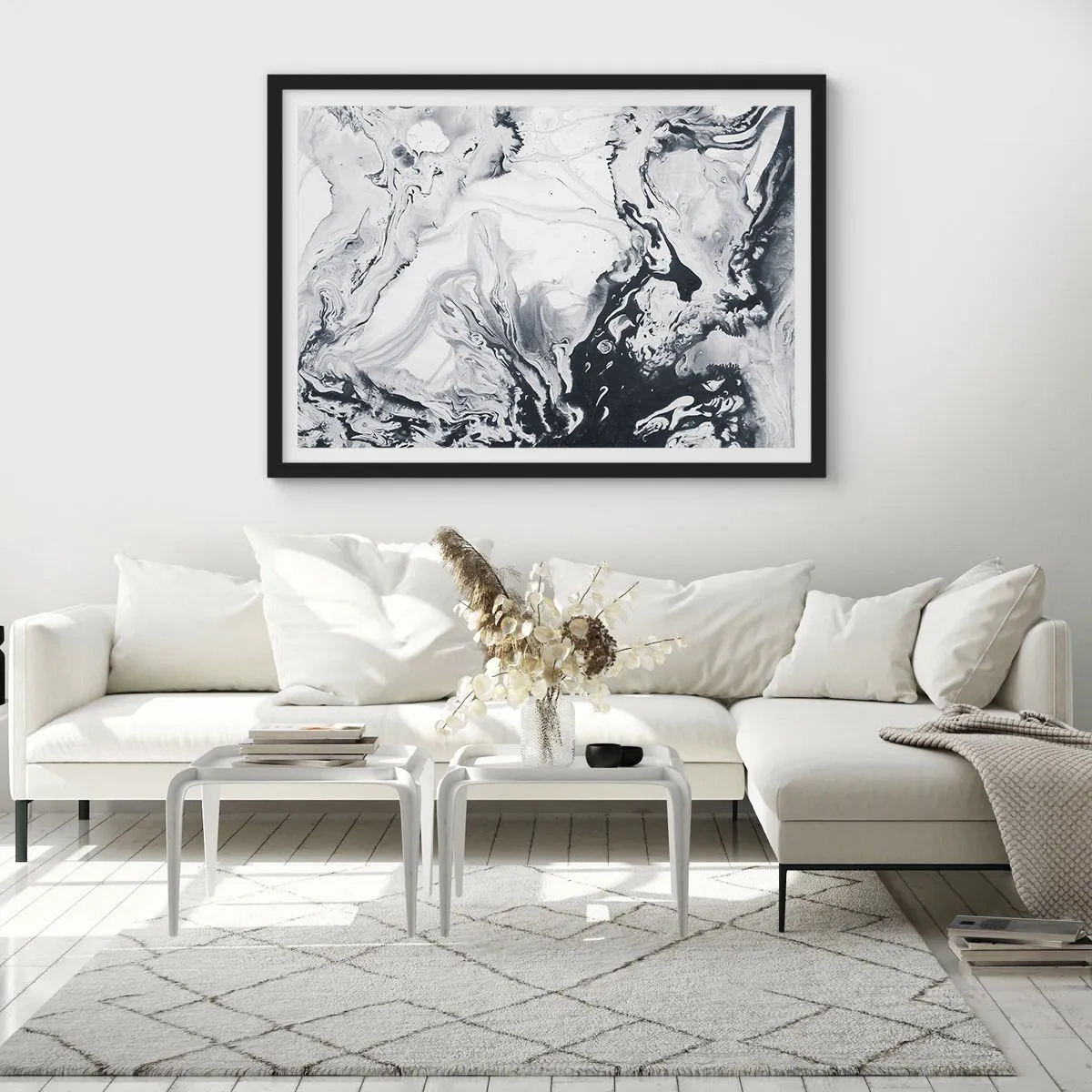 Plakat i sort ramme - Jordens indre - 50x40 cm
