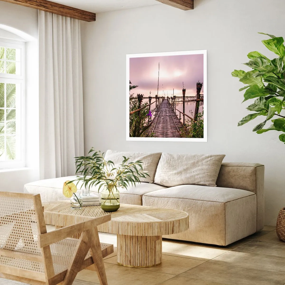 Plakat - Den stille og rolige atmosfære i Asien - 40x40 cm