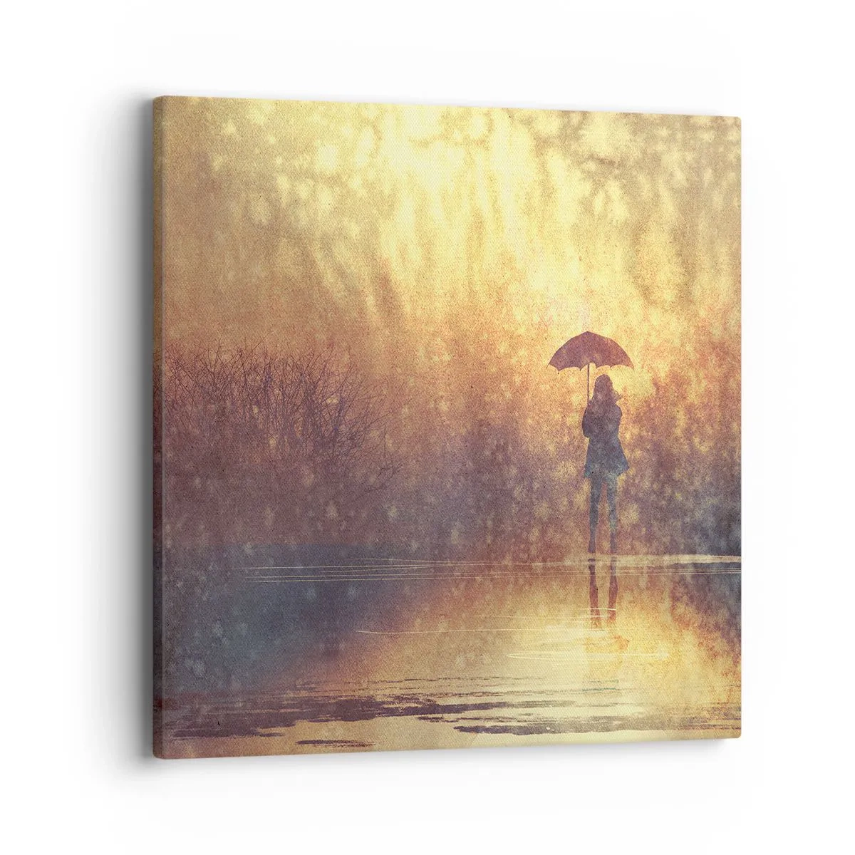Lærredstryk - Billede på lærred - Jeg føler, at der er nogen, der kigger på mig - 40x40 cm