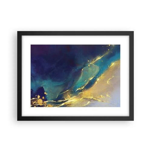 Plakat i sort ramme - Gylden marsk - 40x30 cm