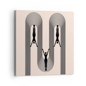 Lærredstryk - Billede på lærred - På hovedet nedad - 70x70 cm