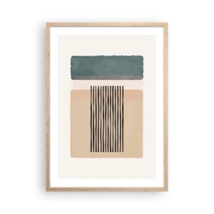 Plakat i ramme af lyst egetræ - Alt er i god stand - 50x70 cm