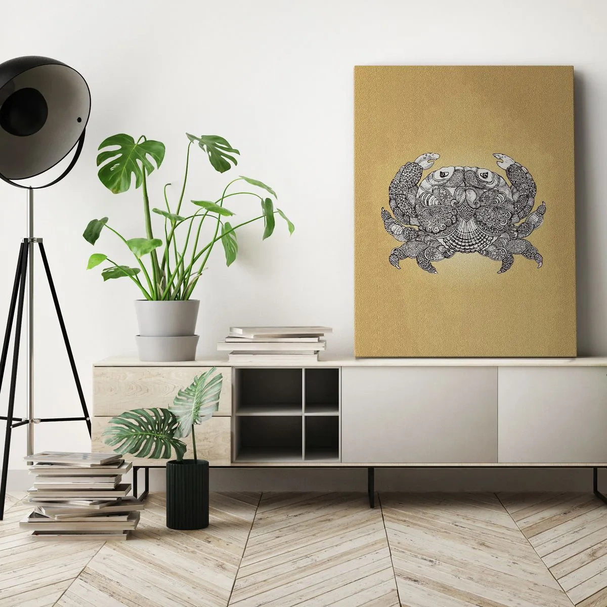 Lærredstryk - Billede på lærred - Fortællinger om hr. krabbe - 50x70 cm