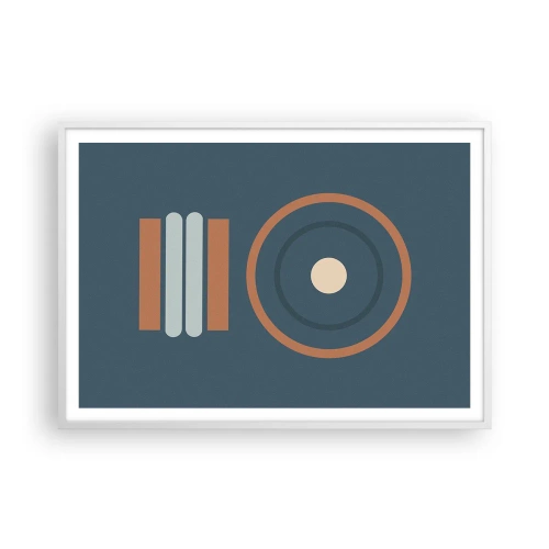 Plakat i hvid ramme - Essensen af tingene - 100x70 cm