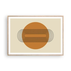 Plakat i ramme af lyst egetræ - Den perfekte plan - 100x70 cm