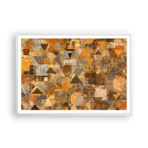 Plakat i hvid ramme - Verden i form - 100x70 cm
