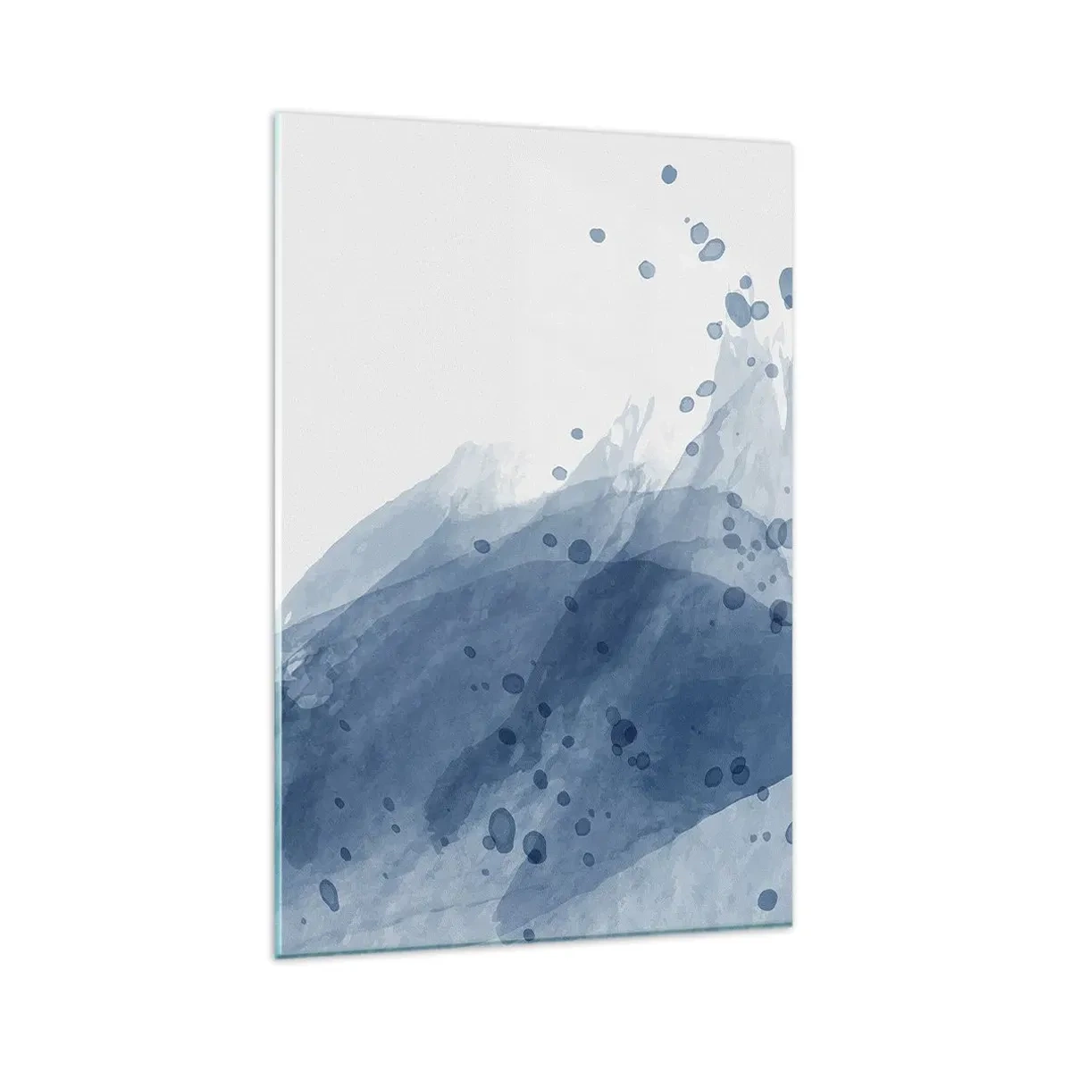 Billede på glas - Blå tyl - 80x120 cm