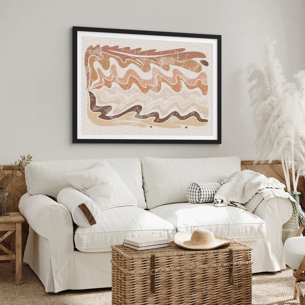 Plakat i sort ramme - God energi - gode følelser - 70x50 cm