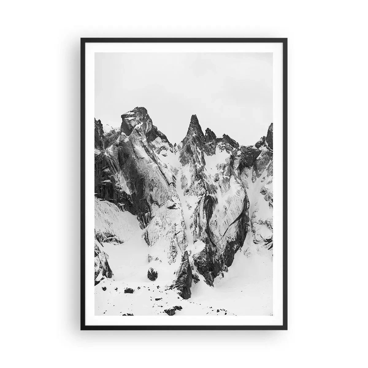 Plakat i sort ramme - Granit truende højderyg - 70x100 cm