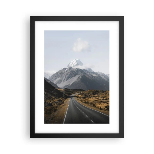 Plakat i sort ramme - Vejen til hjerte - 30x40 cm