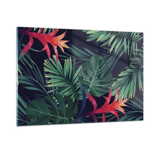 Billede på glas - Brænd i grønt - 120x80 cm
