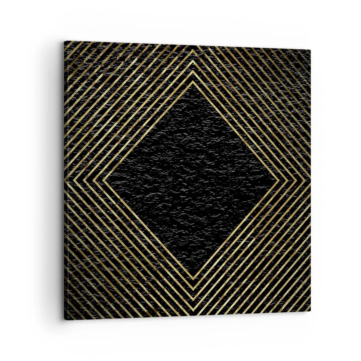 Lærredstryk - Billede på lærred - Geometri i glamour-stil - 60x60 cm