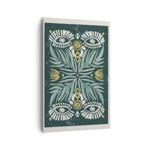 Lærredstryk - Billede på lærred - Som en folkeudskæring - 80x120 cm