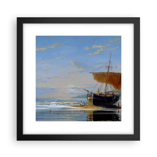 Plakat i sort ramme - Vand, jord, luft - 30x30 cm