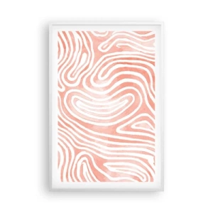 Plakat i hvid ramme - I en labyrint af koraller - 61x91 cm