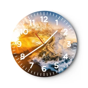 Vægur, Uret - Leg på sandet - 40x40 cm