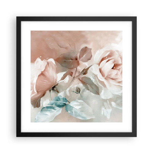 Plakat i sort ramme - Den romantiske ånd - 40x40 cm