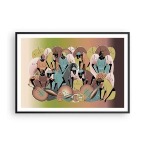 Plakat i sort ramme - Den store fejring er på vej - 100x70 cm