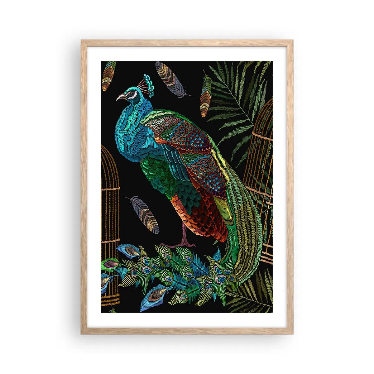 Plakat i ramme af lyst egetræ - I kongelige gevandter - 50x70 cm