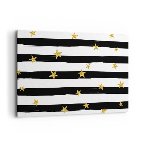 Lærredstryk - Billede på lærred - Vi blev alle født under en heldig stjerne - 100x70 cm