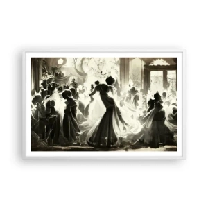 Plakat i hvid ramme - Den store maskerade - 91x61 cm