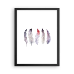 Plakat i sort ramme - Delikat som en flerfarvet tåge - 30x40 cm