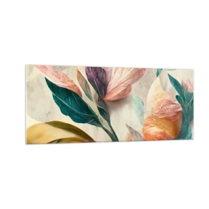 Billede på glas - Blomster på de sydlige øer - 100x40 cm