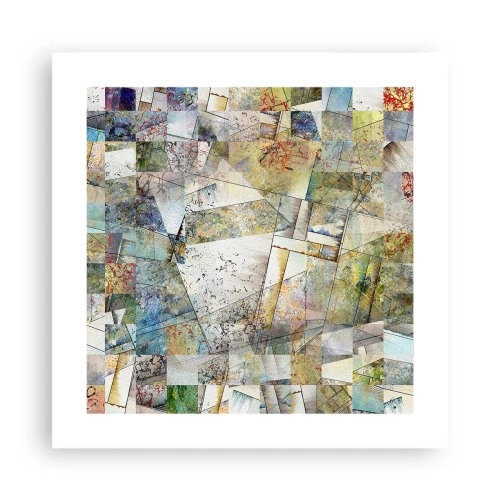 Plakat - Geometrisk ommøblering - 40x40 cm