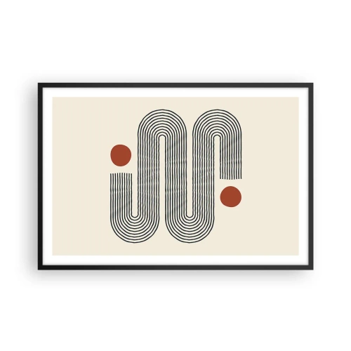 Plakat i sort ramme - Fra start til slut - 91x61 cm