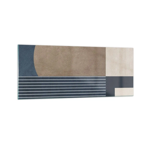 Billede på glas - En komposition af enkelhed og rundhed - 100x40 cm