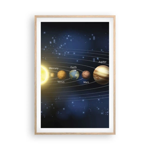 Plakat i ramme af lyst egetræ - En ud af ti - 61x91 cm