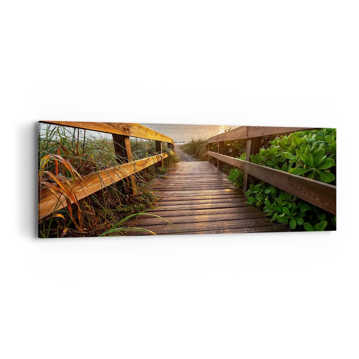 Lærredstryk - Billede på lærred - Og direkte til kysten - 90x30 cm