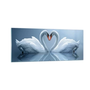 Billede på glas - Tid til kærlighed - 100x40 cm