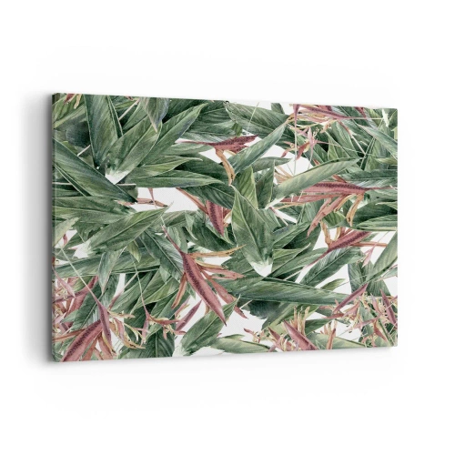 Lærredstryk - Billede på lærred - Smaragd- og syrenbuskads - 120x80 cm