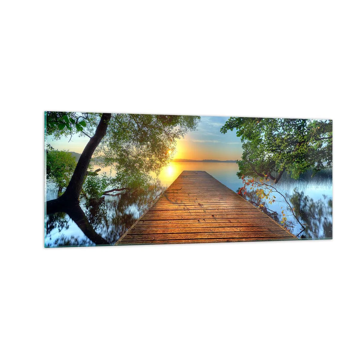 Billede på glas - Tag dig god tid, sæt dig ned - 100x40 cm