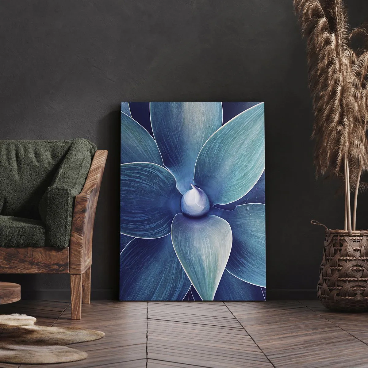 Lærredstryk - Billede på lærred - Blå fra himlen - 50x70 cm