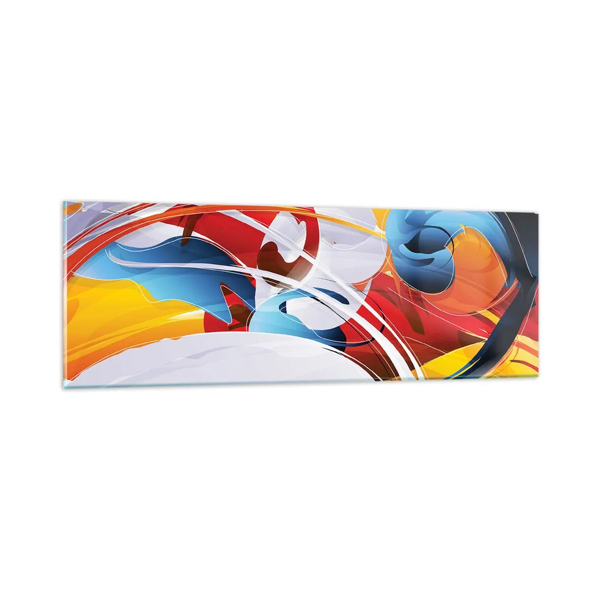 Billede på glas - Elementernes dans - 90x30 cm
