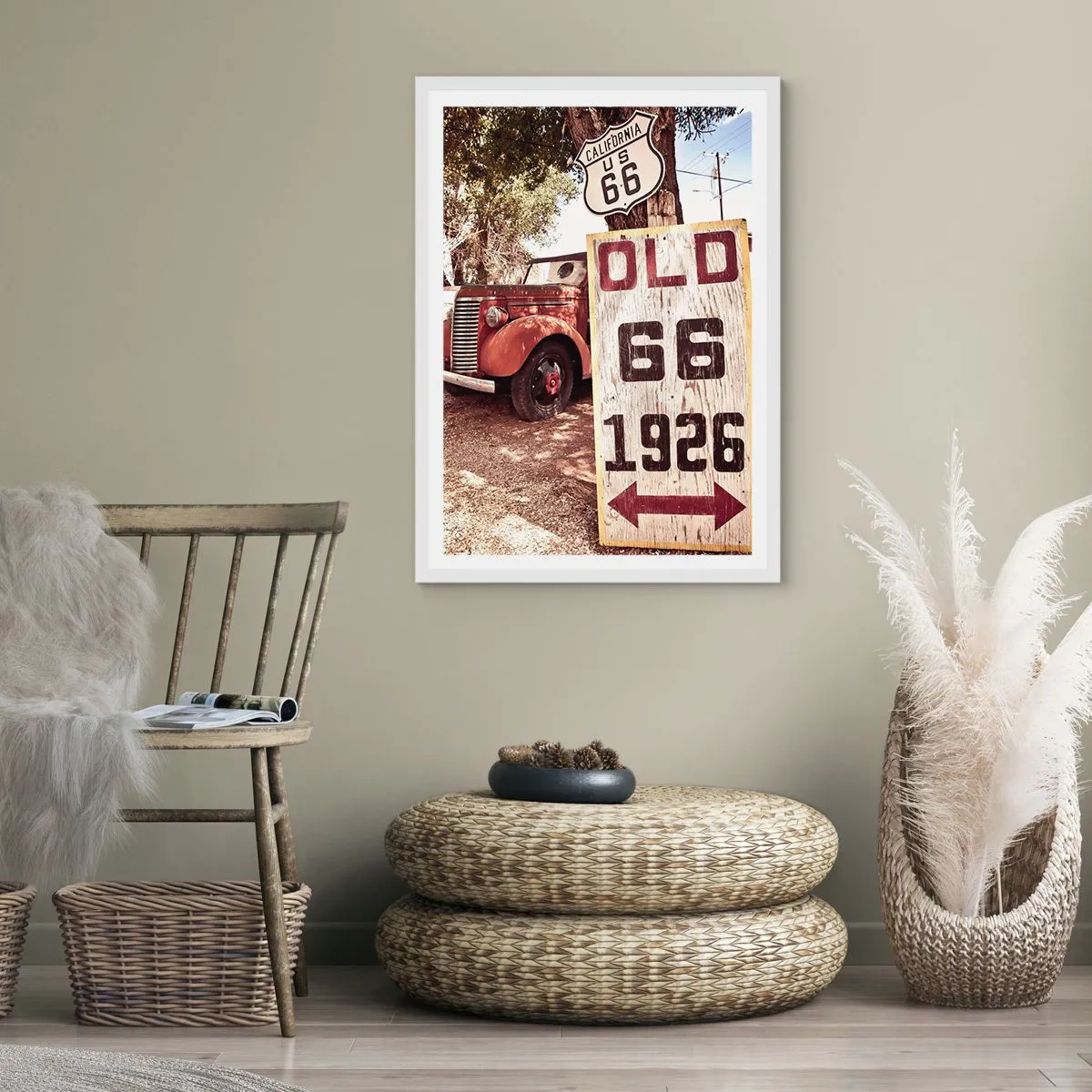 Plakat i hvid ramme - En legende om det amerikanske landskab - 61x91 cm